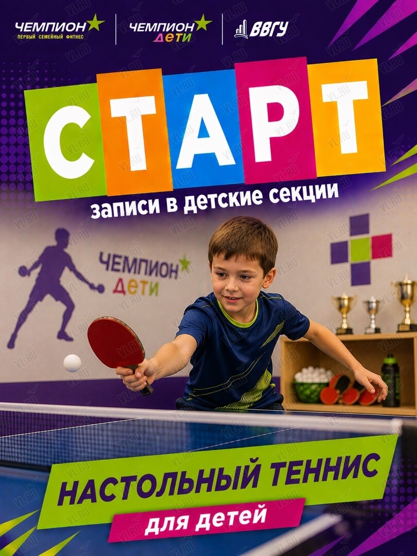 Настольный теннис для детей (Чемпион)