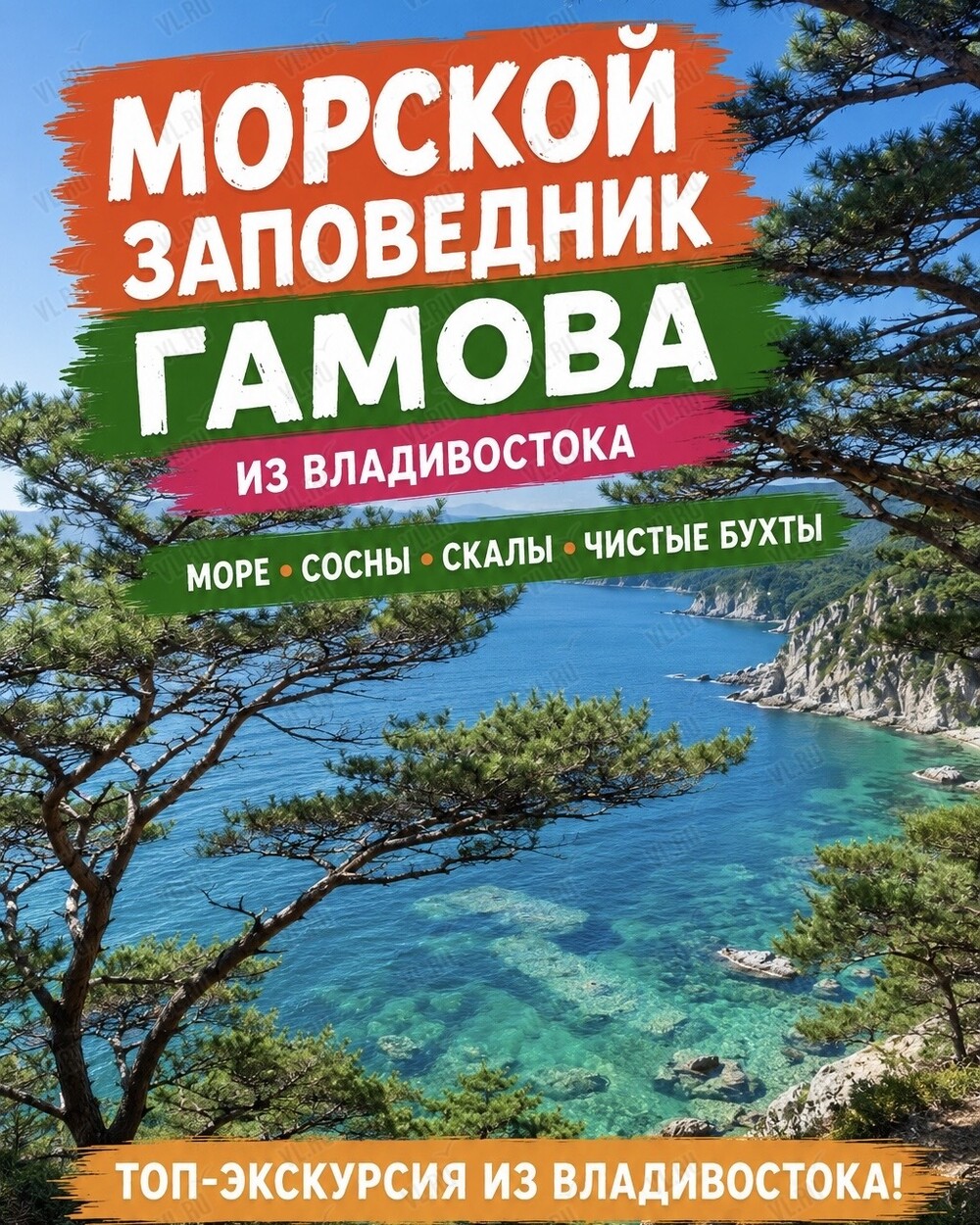 Тур «Морской заповедник Гамова: изумрудное море и краснокнижные японские сосны» (Гурупотурам)