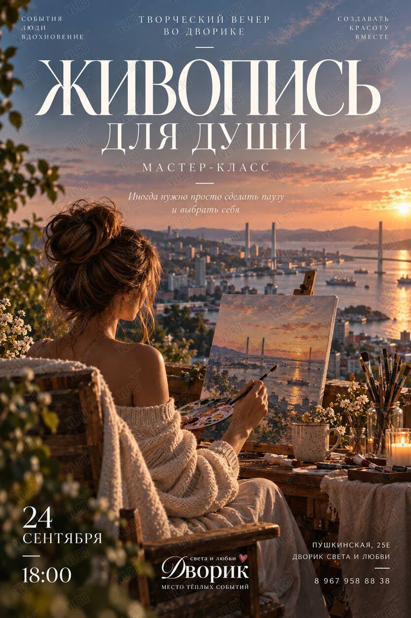 Творческий вечер - мастер-класс «Картина для себя» (Дворик Света и Любви)