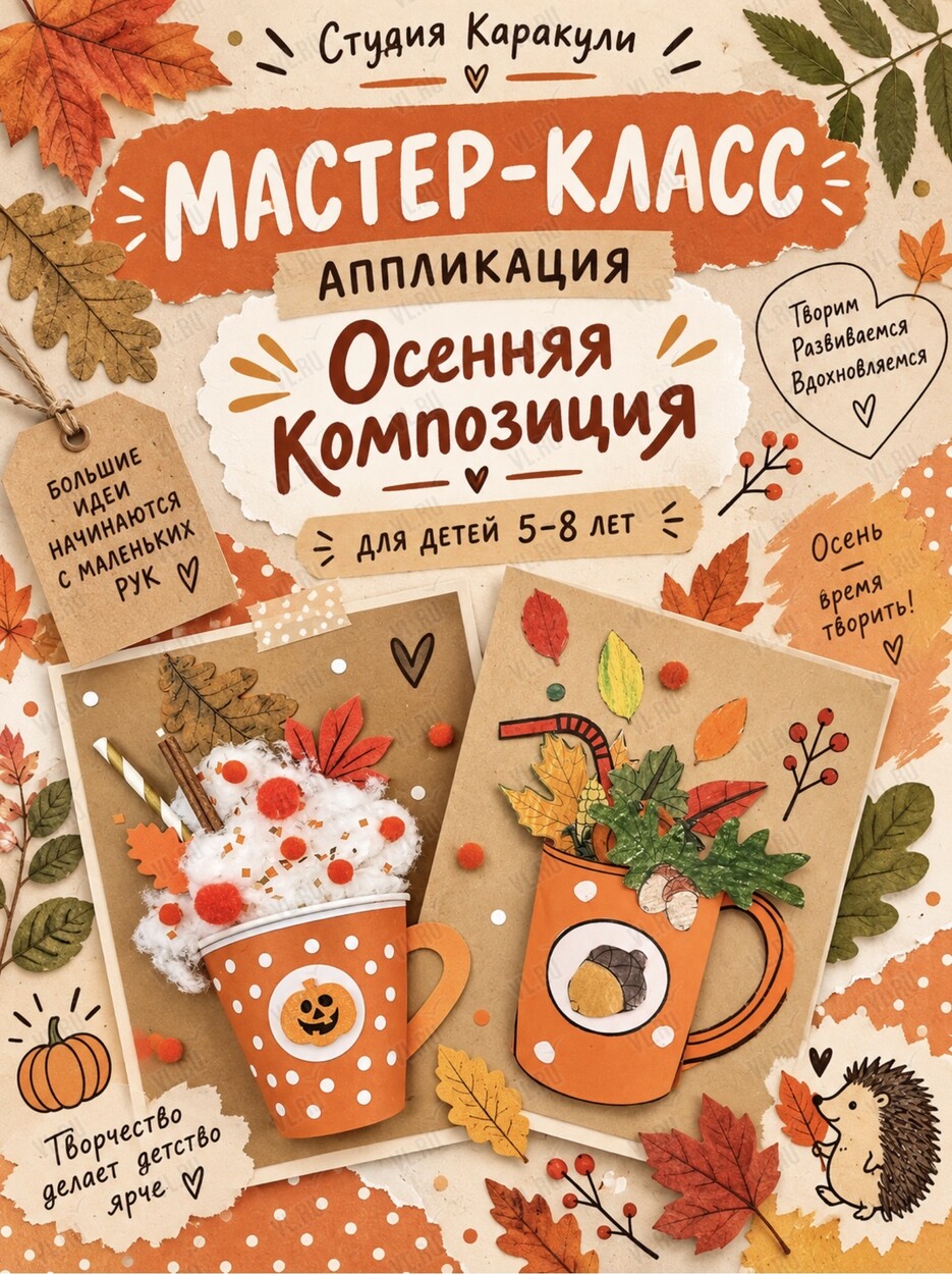 Мастер-класс для детей аппликация из бумаги (Каракули)