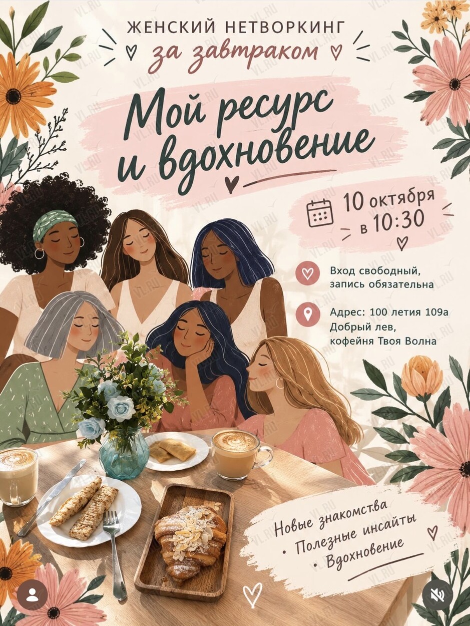 Женский нетворкинг за завтраком «Ресурс и вдохновение» (Добрый Лев)