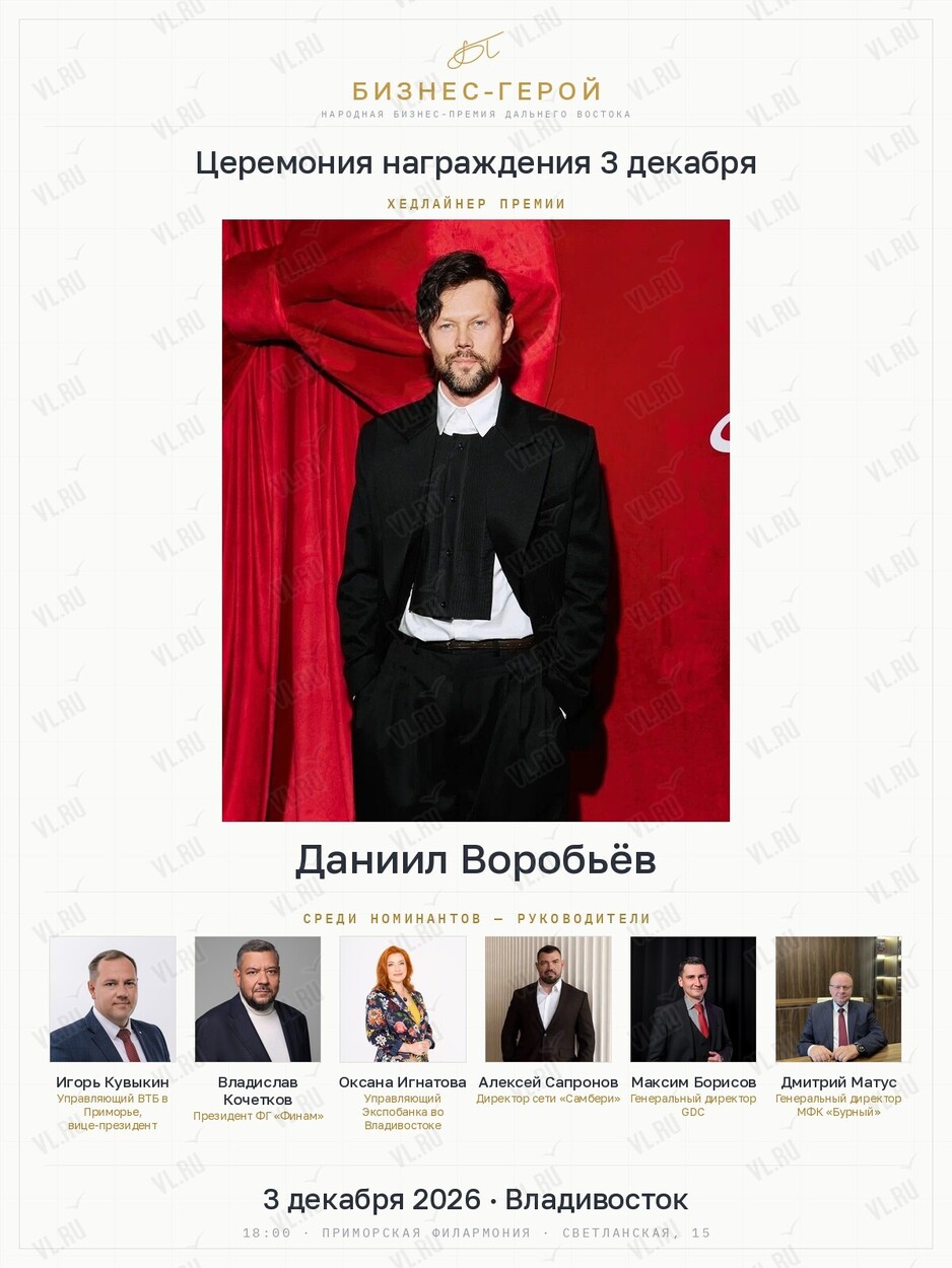 Церемония награждения премии «Бизнес-Герой» (Приморская краевая филармония)