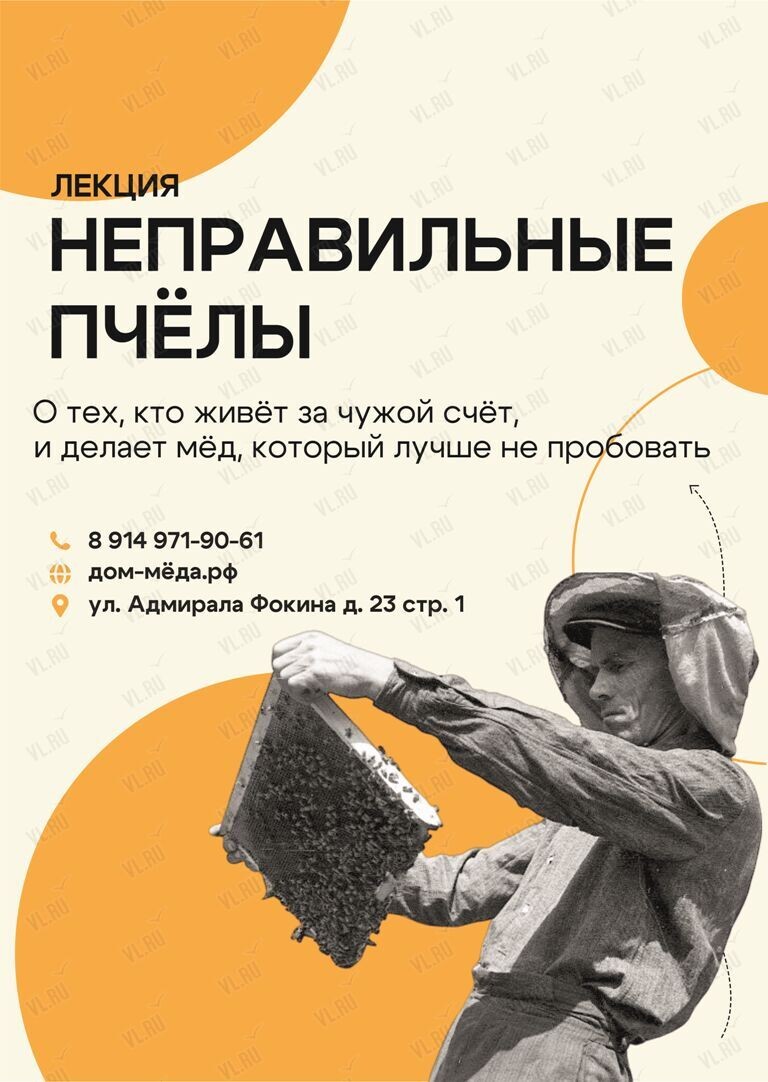 Лекция «Неправильные пчёлы» (Дом приморского мёда)