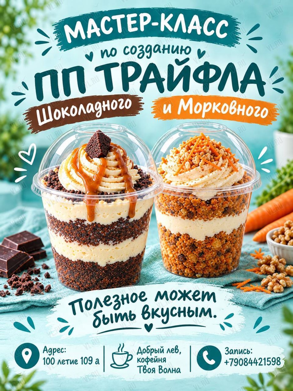Кулинарный мастер-класс «ПП-трайфлы своими руками» (Добрый Лев)