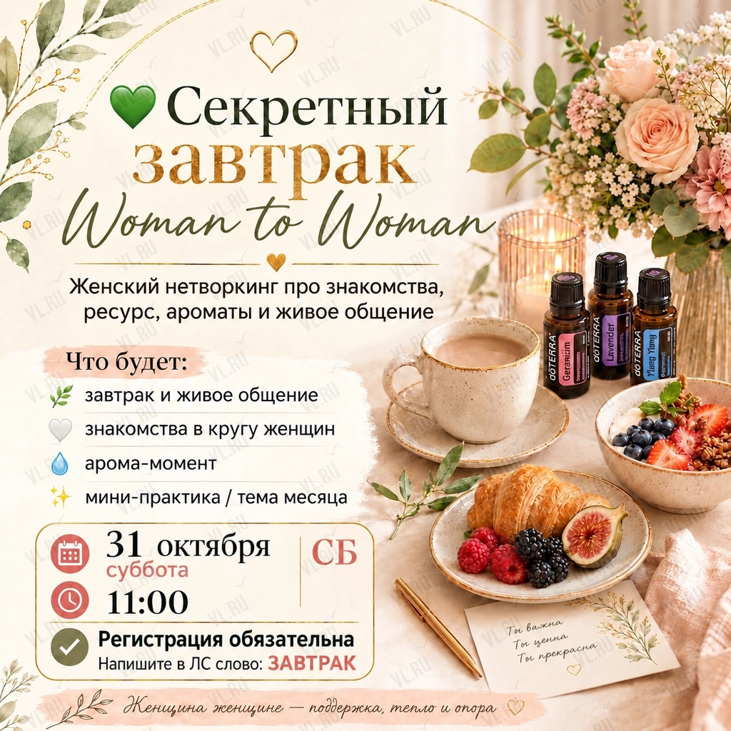 Секретный завтрак «Женщина женщине – дом и опора» (Студио)